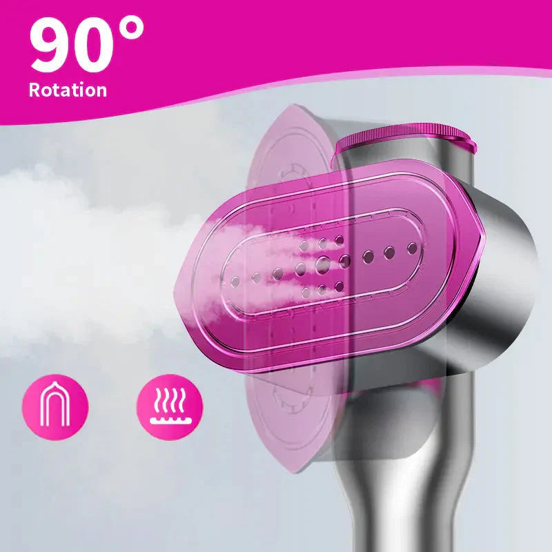Garment steamer for clothes, hand steamer & iron 2 in 1, 15-second rapid heating, large control panel, 100-240 V wide voltage, suitable for worldwide travel, Christmas gifts