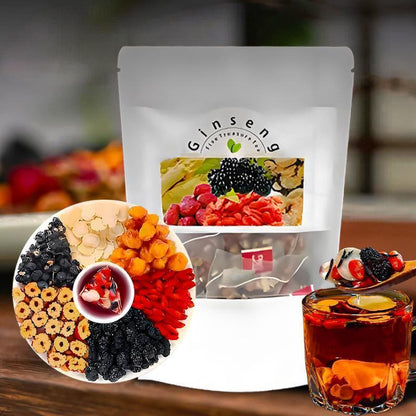Ginseng Five Treasure Herbal Tea with Goji Berry, Red Dates & Mulberry